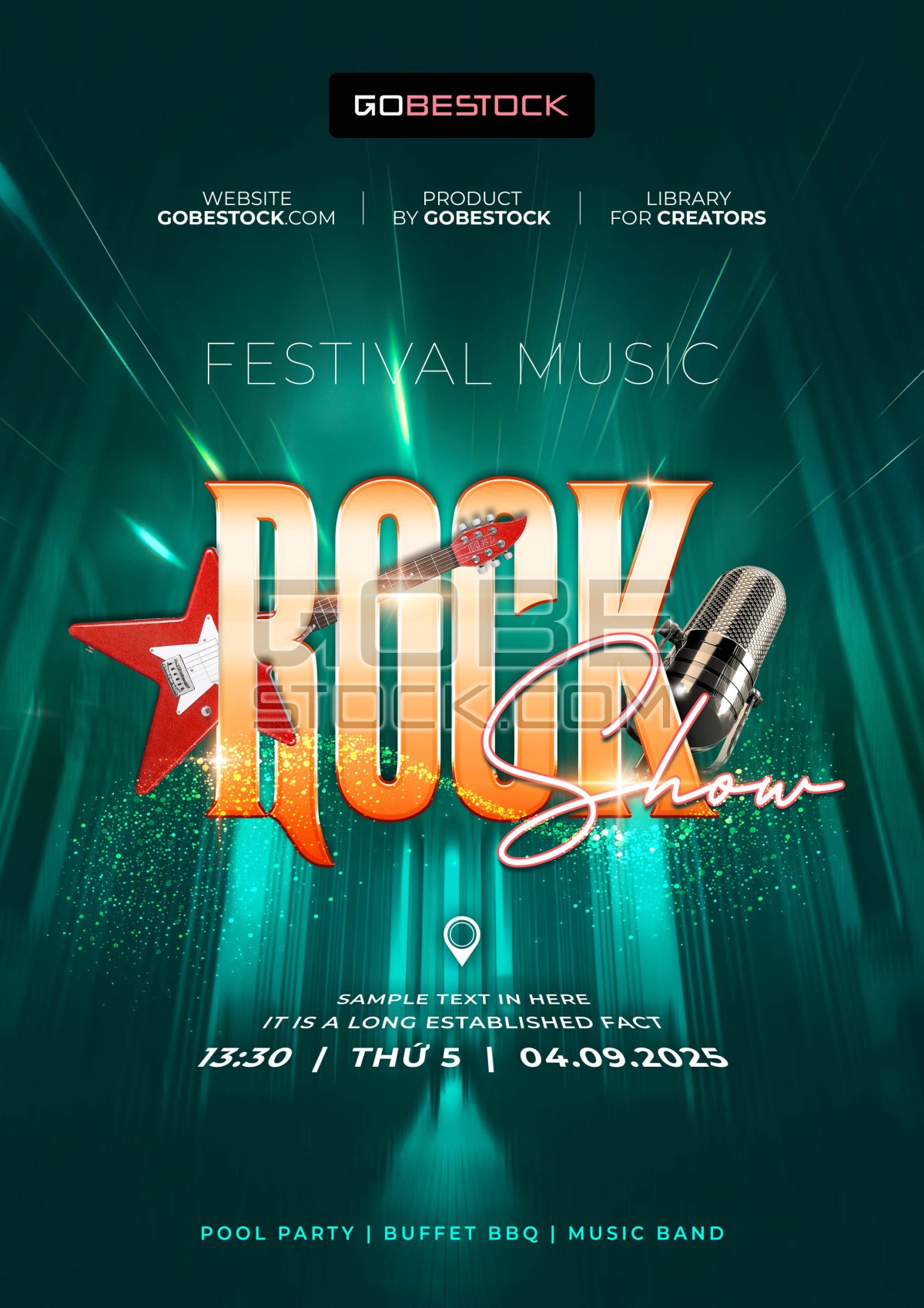 Template invitation festival rock music event (2)