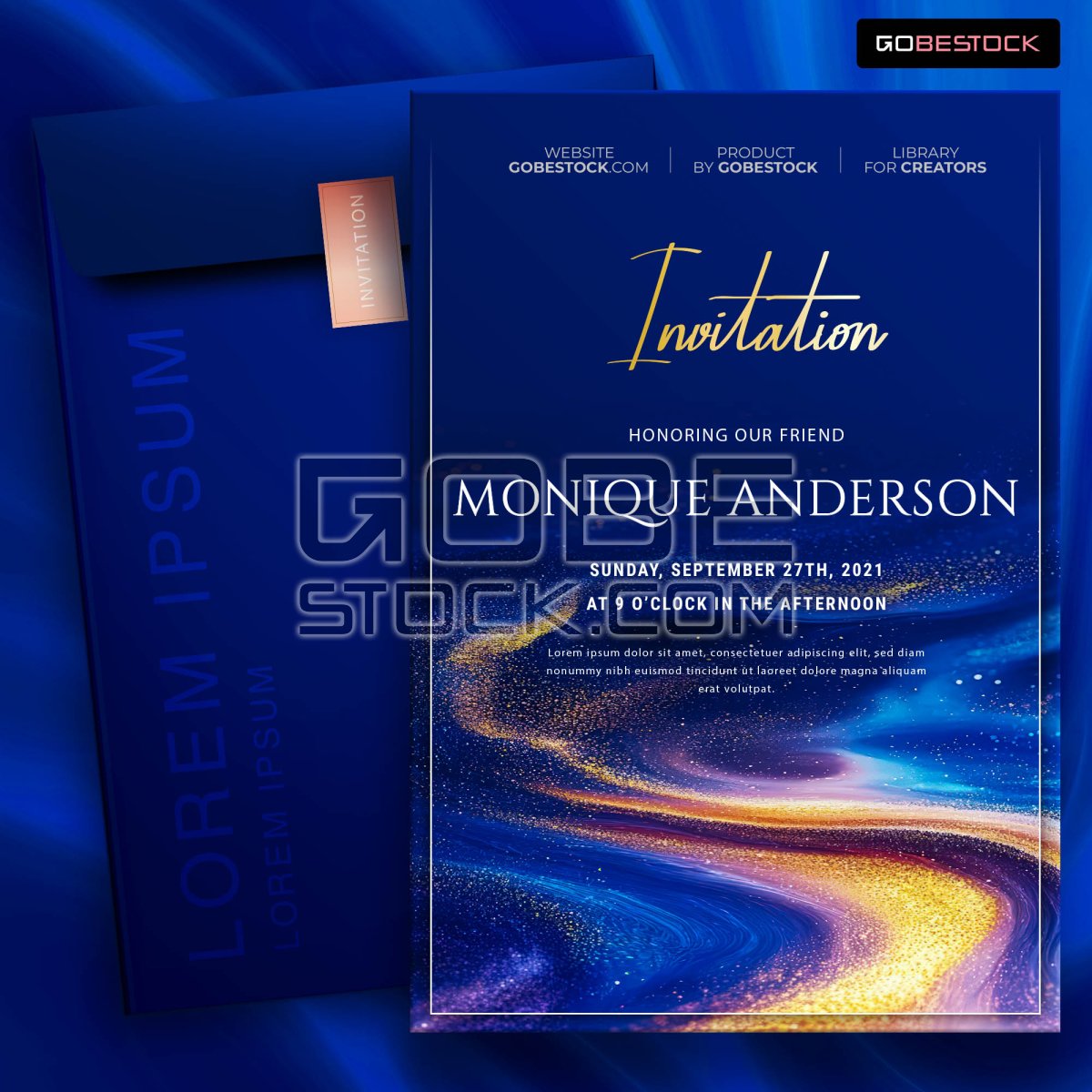 Template invitation luxury party 01