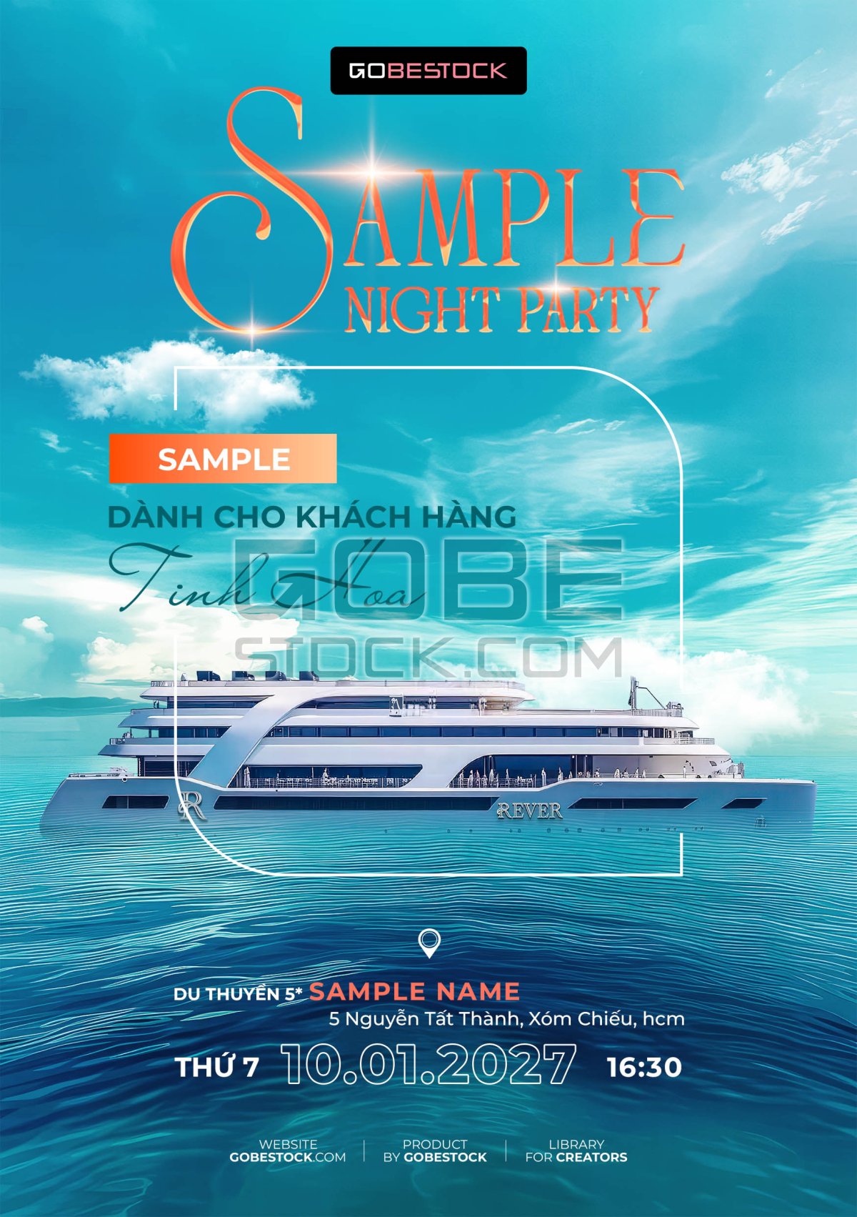 Template poster yacht luxury