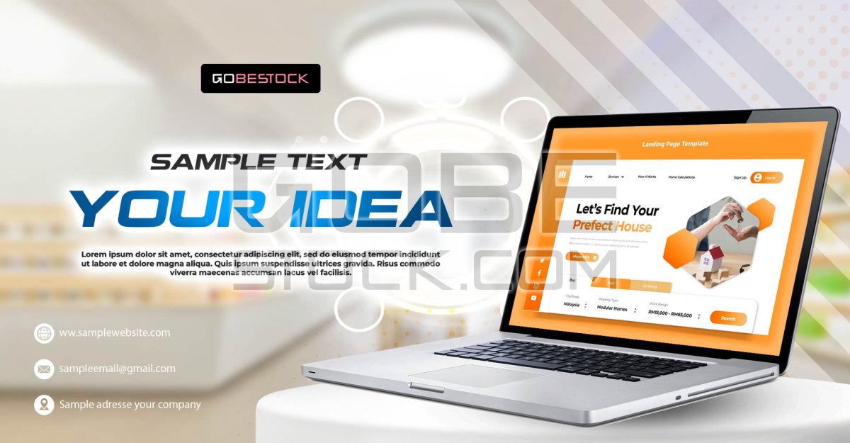 Banner Template technology laptop
