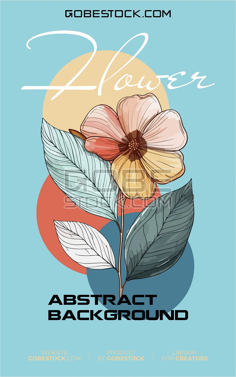The abstract watercolor flower arting-01