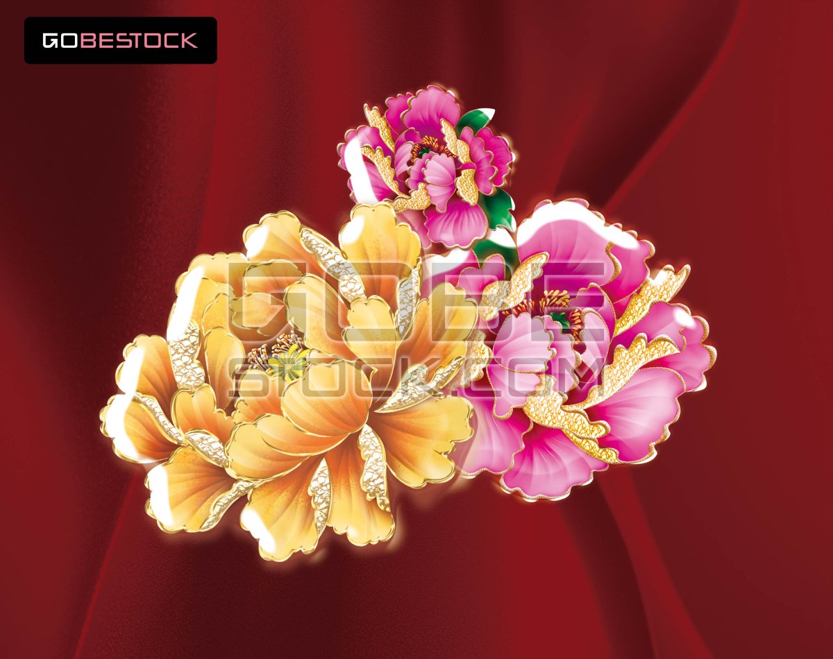 Elements lunar new year flower