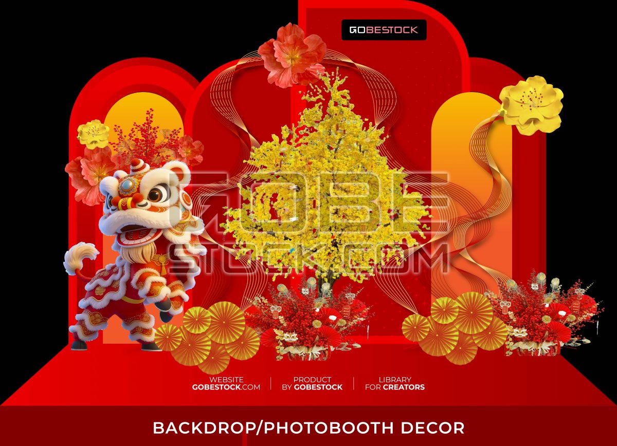 Photobooth backdrop lunar new year