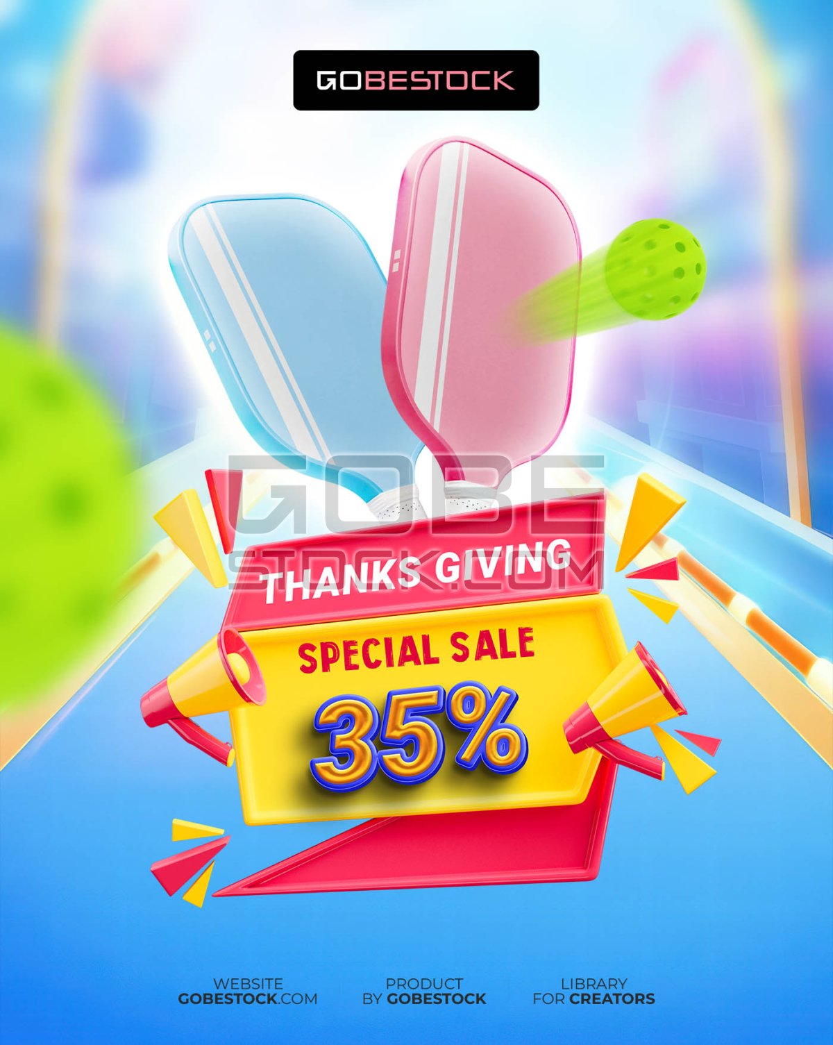 Pickleball thanks giving poster