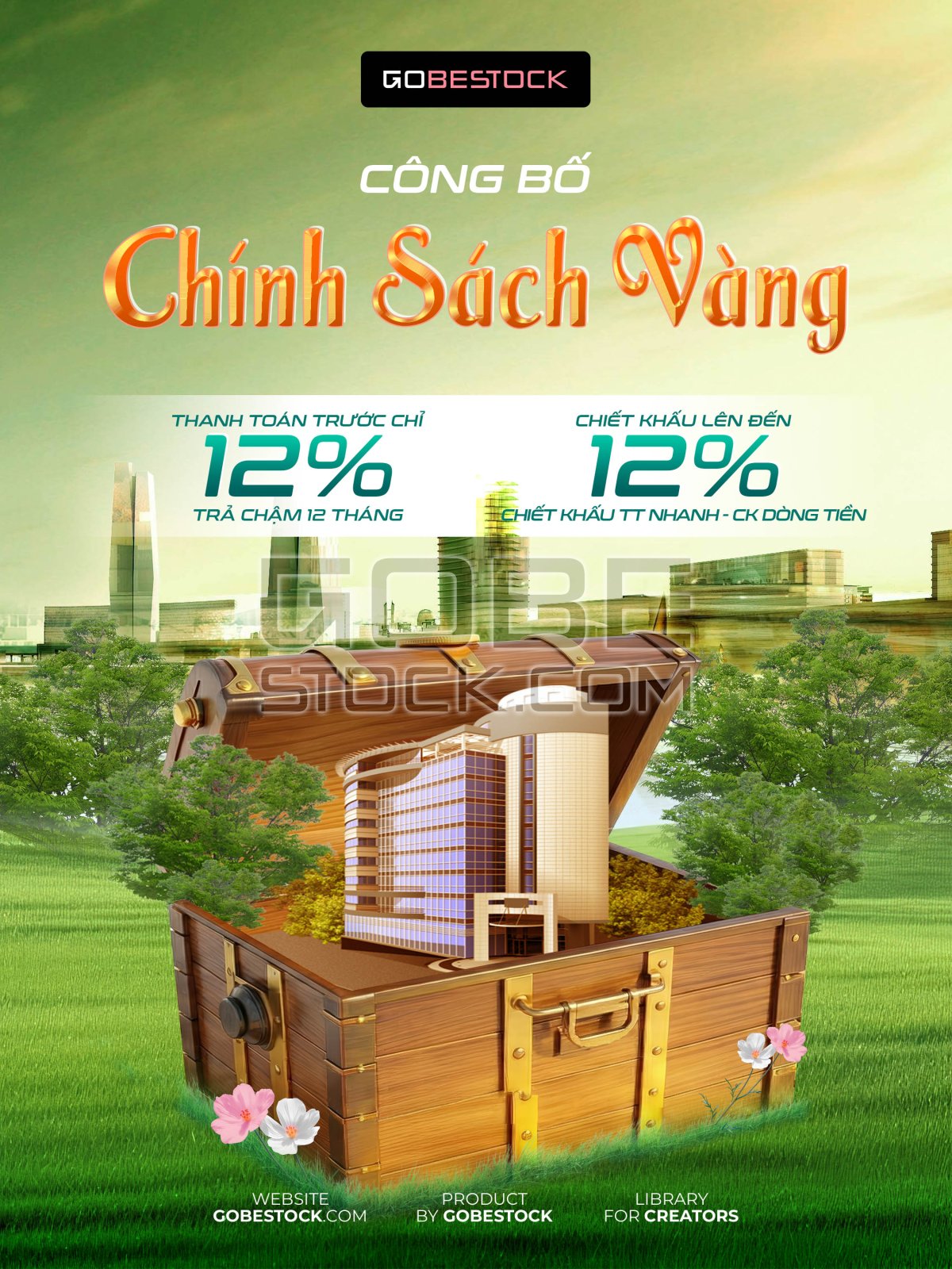 Real estate city in treasure chest (2)