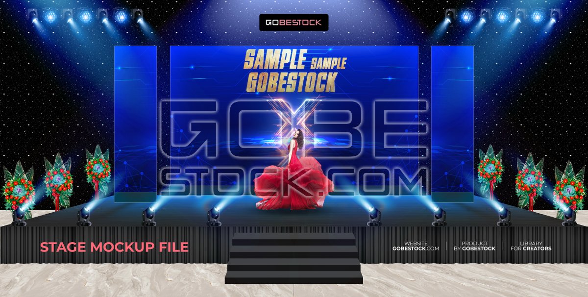 Stage event mockup