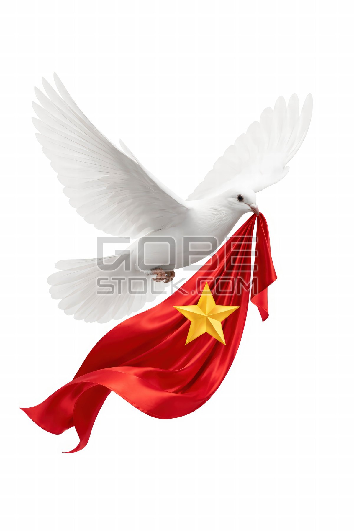 Doves and the Vietnamese flag