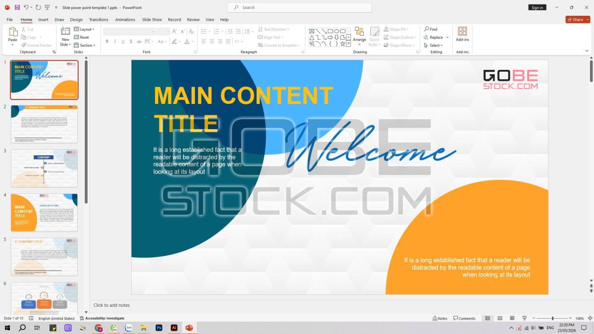 Slide power point template