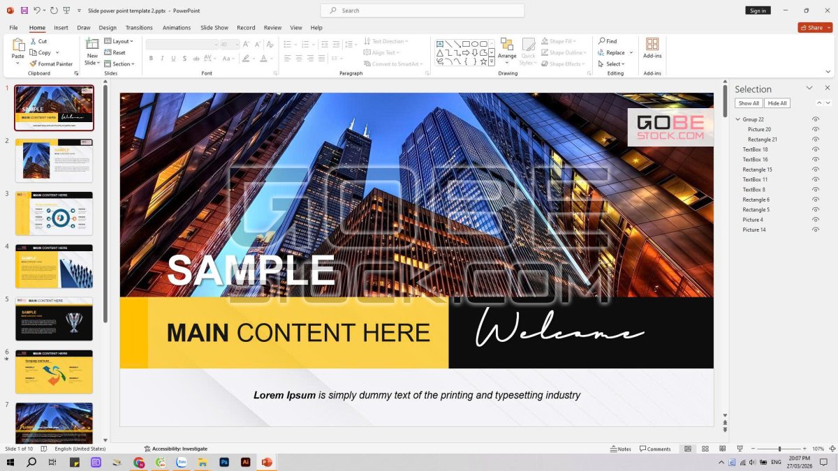 Slide power point template 2