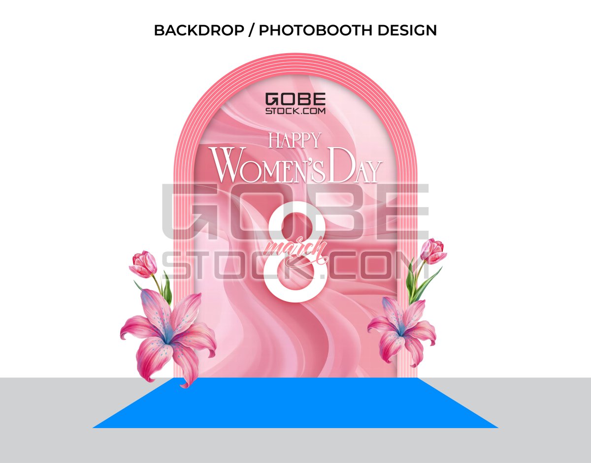Backdrop photobooth womens day
