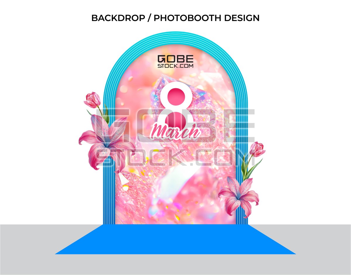 Backdrop photobooth womens day