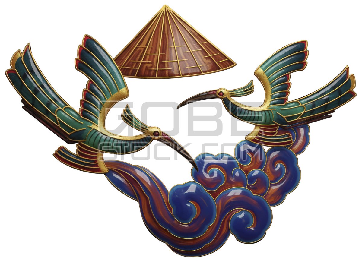Lac bird and conical hat symbol of Vietnam