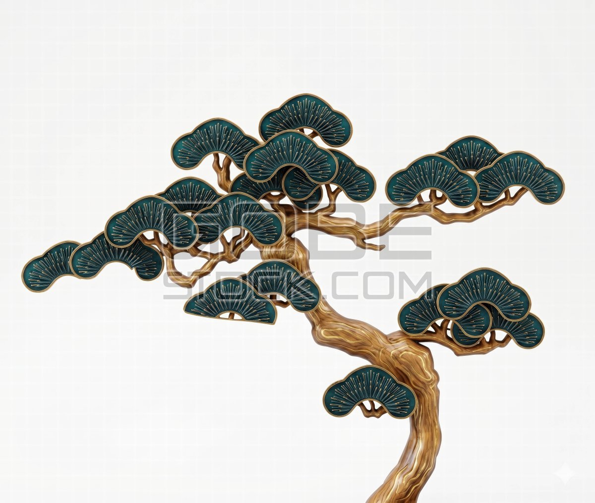 Pine branch 3d
