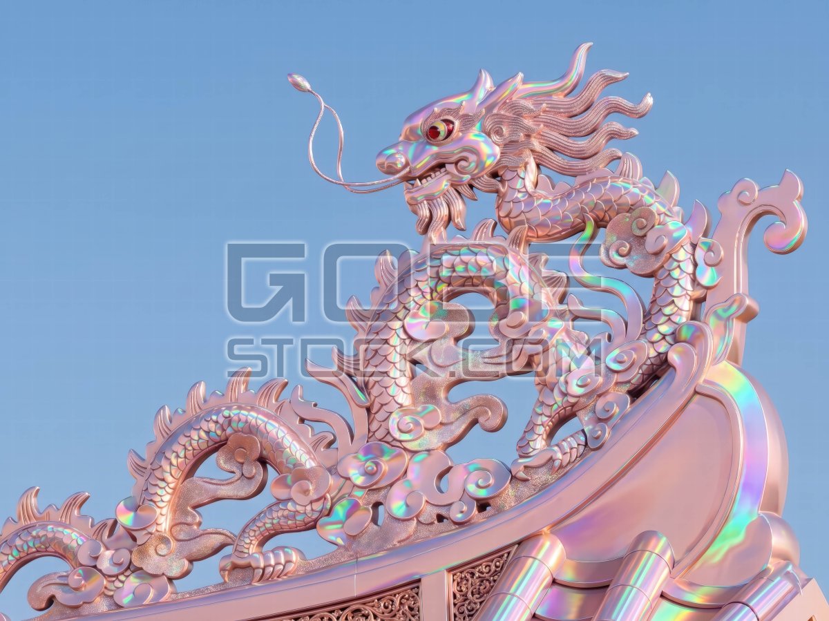 The image of the Vietnamese dragon hologram (2)