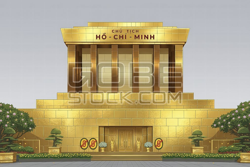 Ho Chi Minh Mausoleum golden