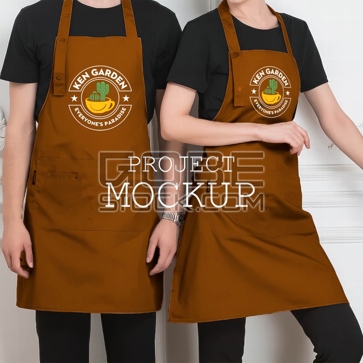Apron mockup logo