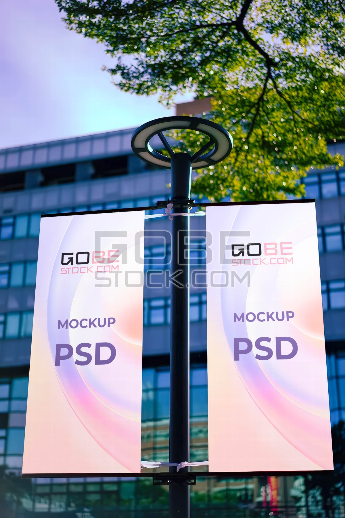 Flag banner mockup