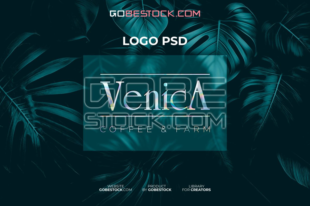 Logo background tropical mockup