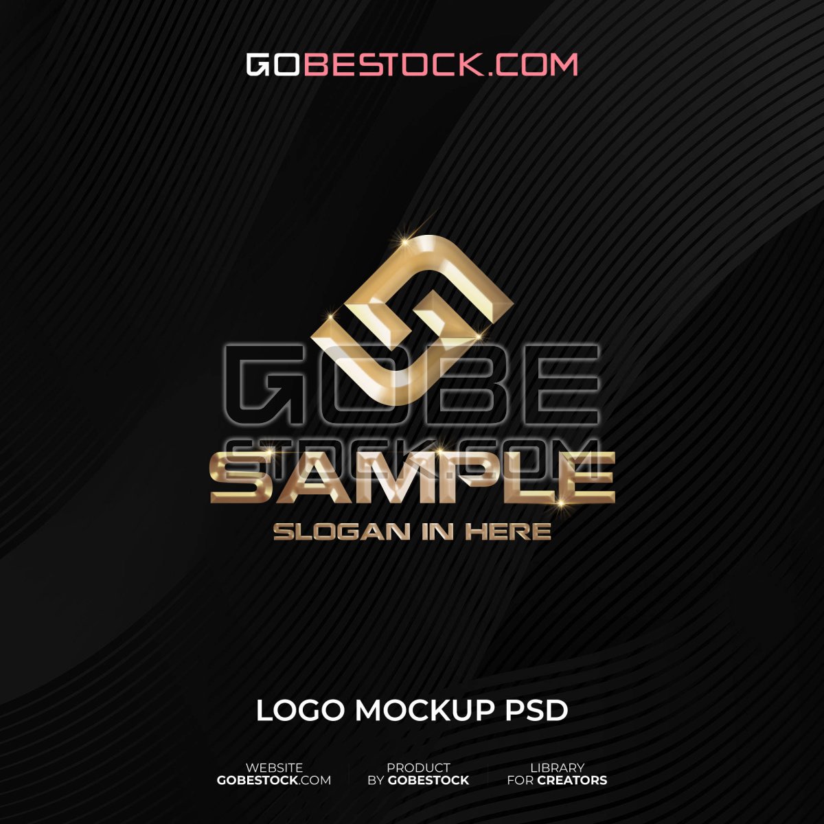 Logo gold mockup