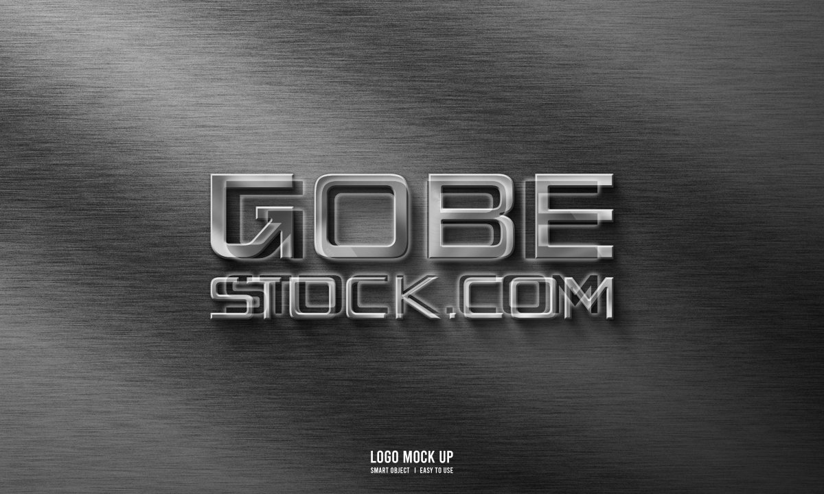 Logo metal mockup