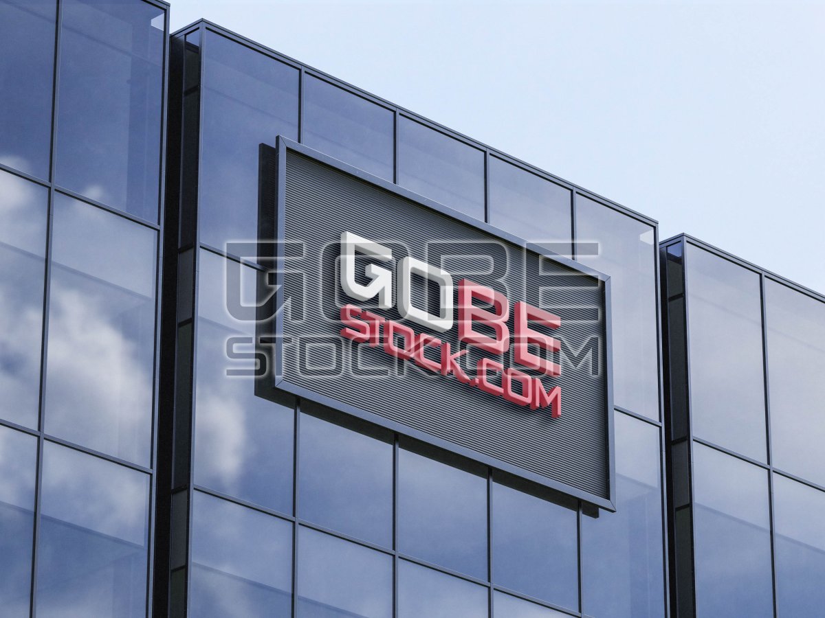 Logo mockup building