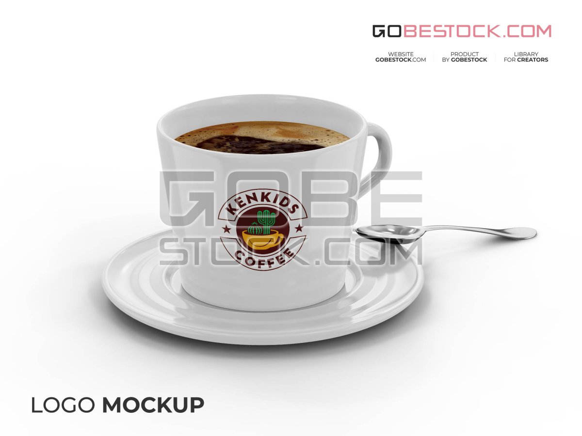 Logo mockup in cup