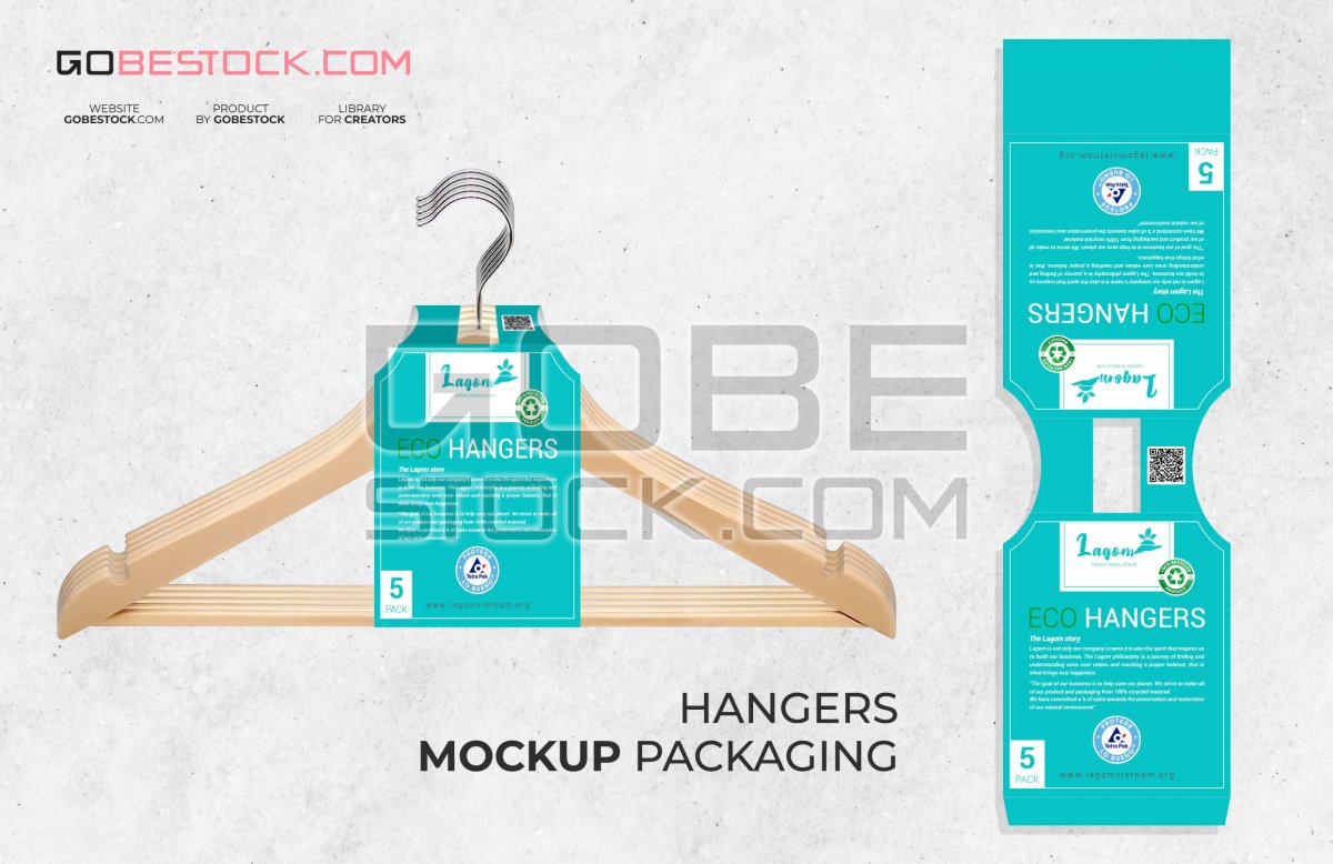 Packaging hanger mockup