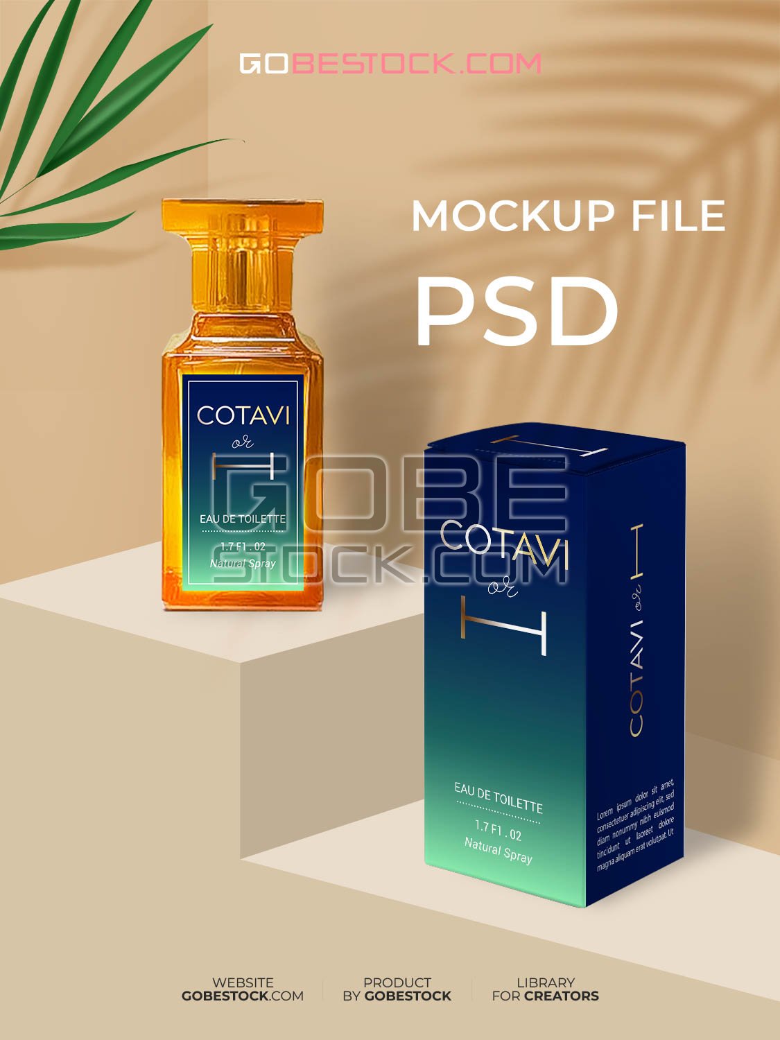 Perfume packaging mockup