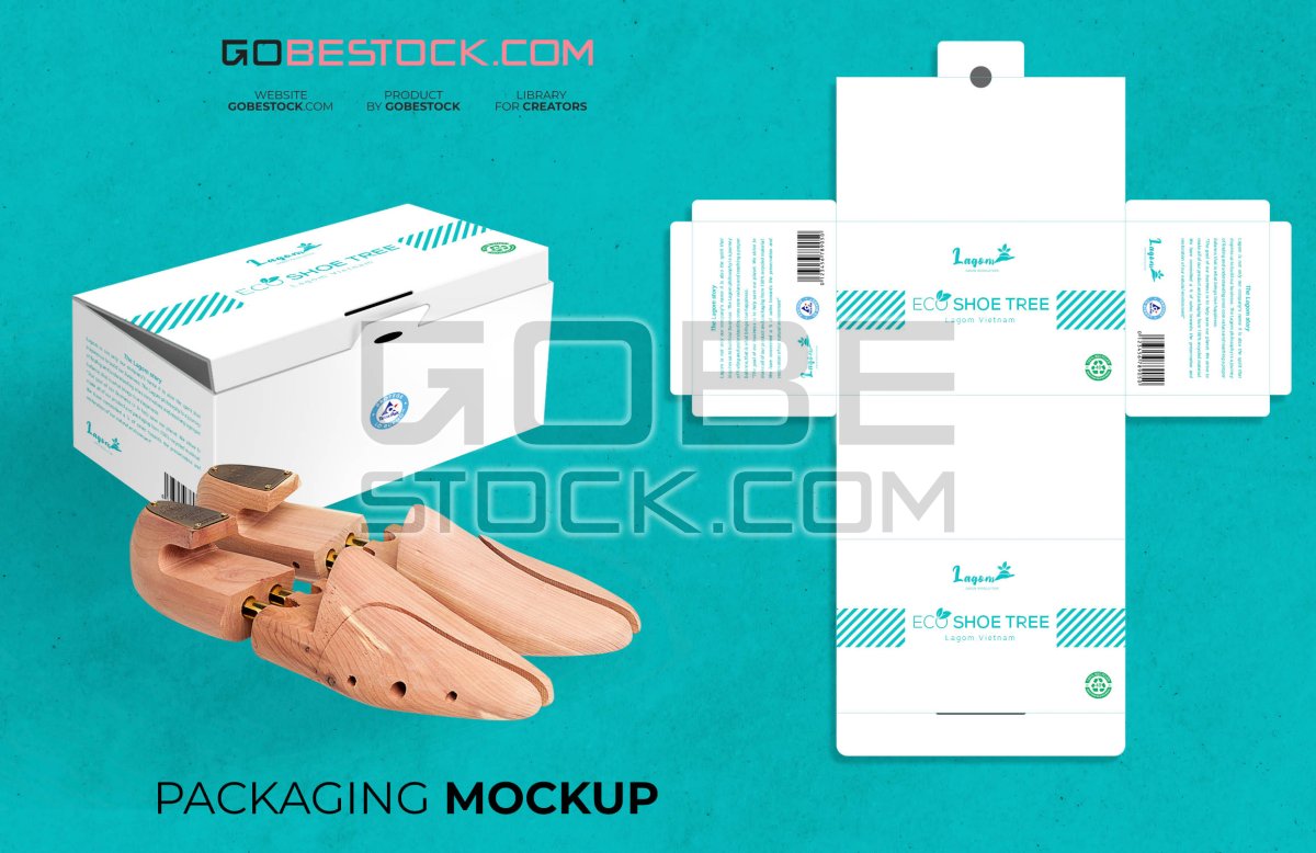 Packaging shoe mockup design