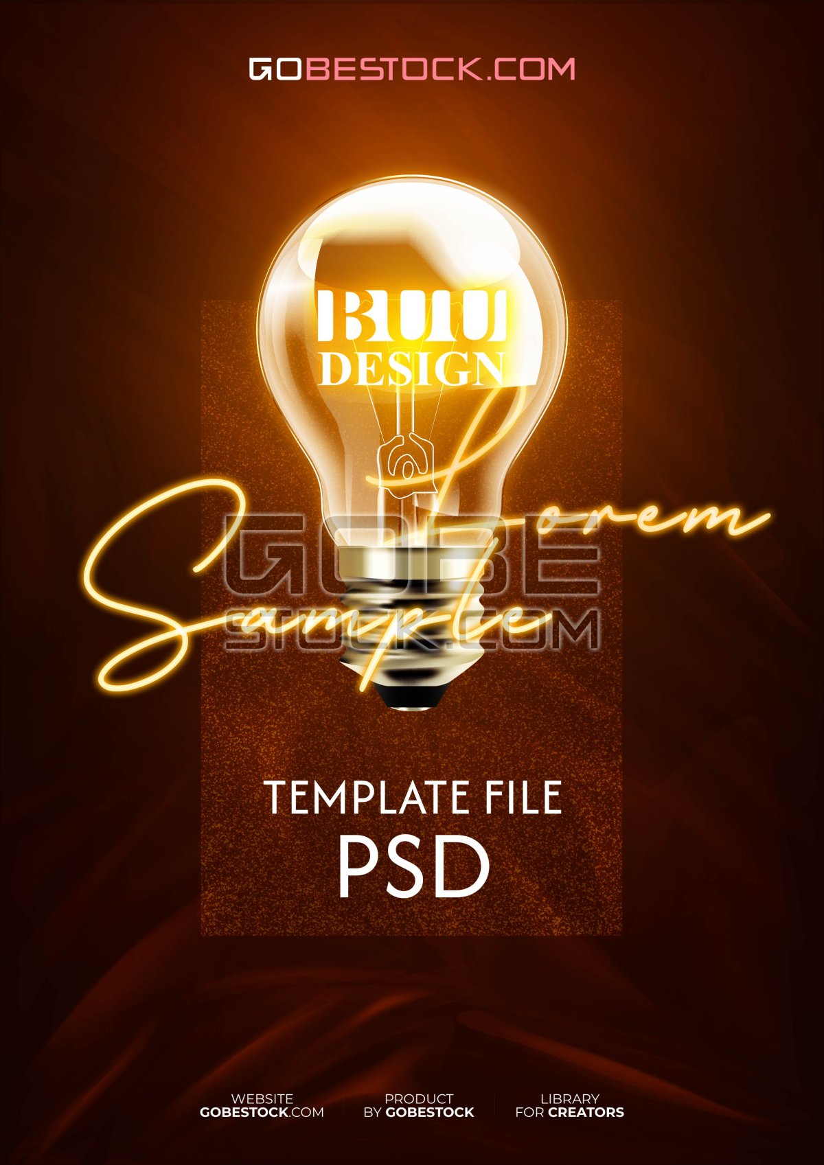 Template light bulb idea design