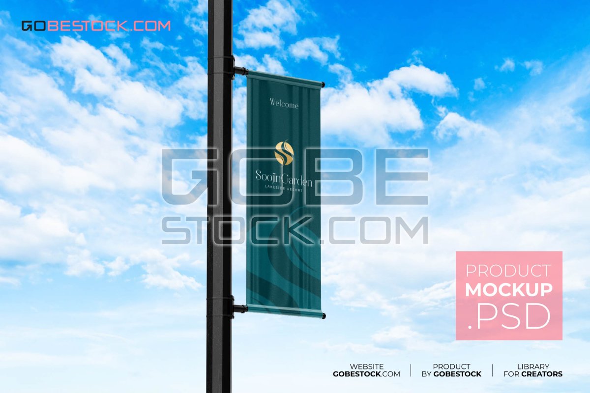Mockup logo onto flag