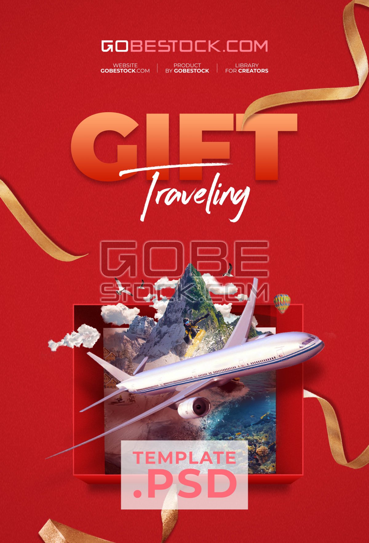 Travel gift box poster