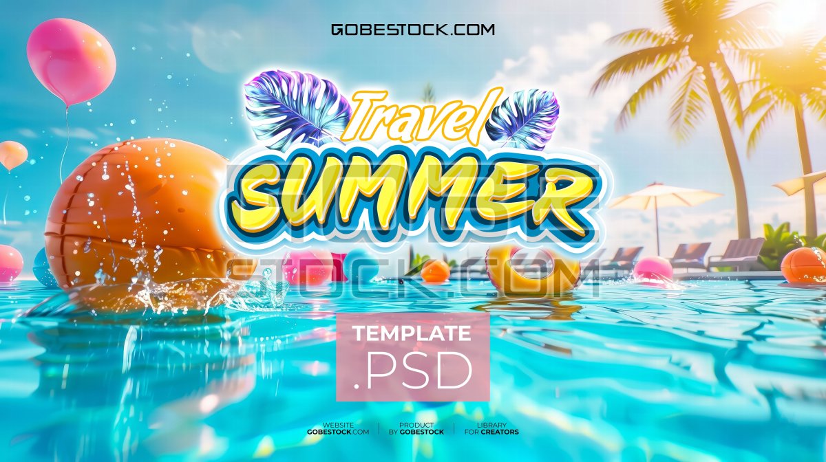 Pool summer background