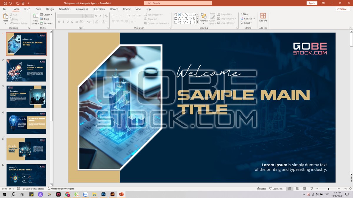 Slide power point template 4