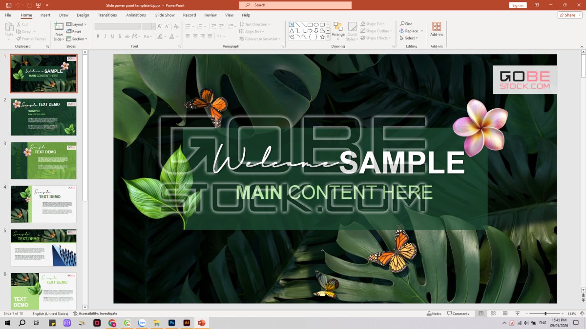 Slide power point template 6