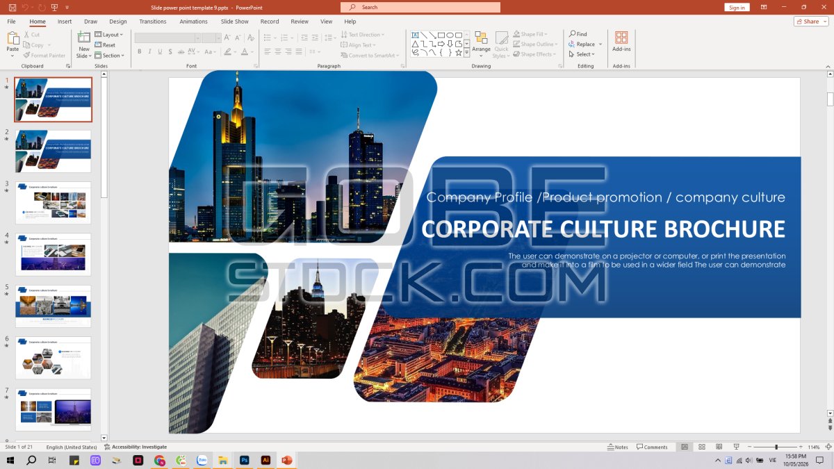 Slide power point template 9