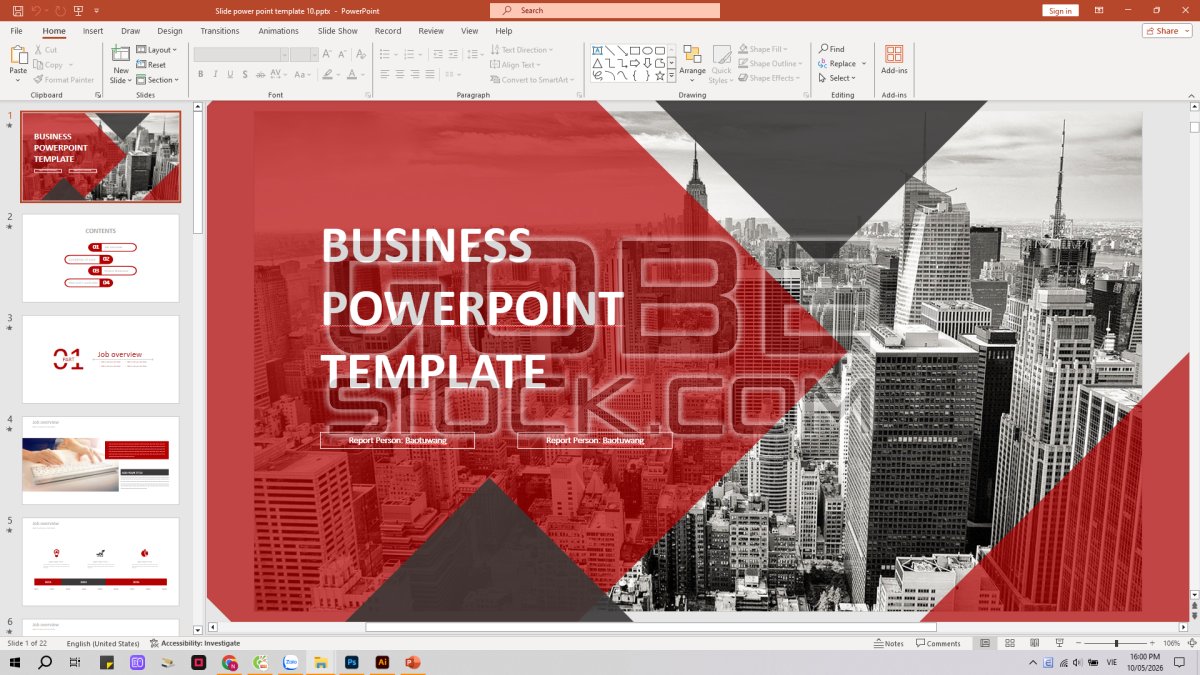 Slide power point template 10