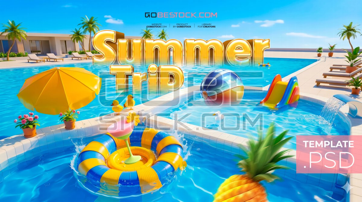Pool party travel background (4)