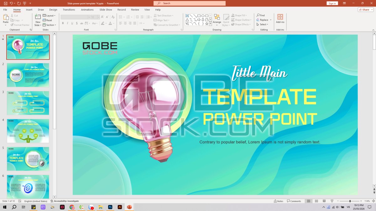 Slide power point template 14