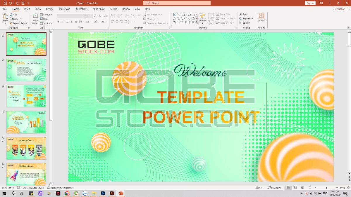 Slide power point template 17