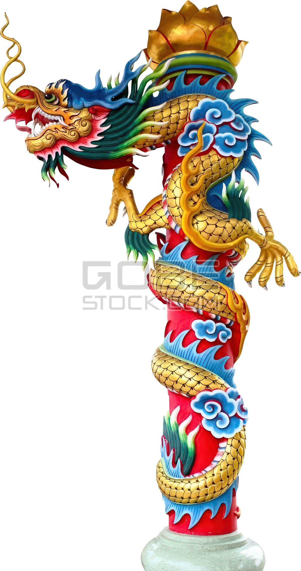 Dragon coiled pillar