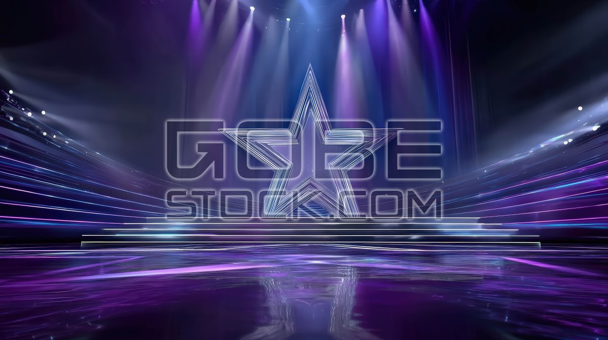 Abstract background star in stage