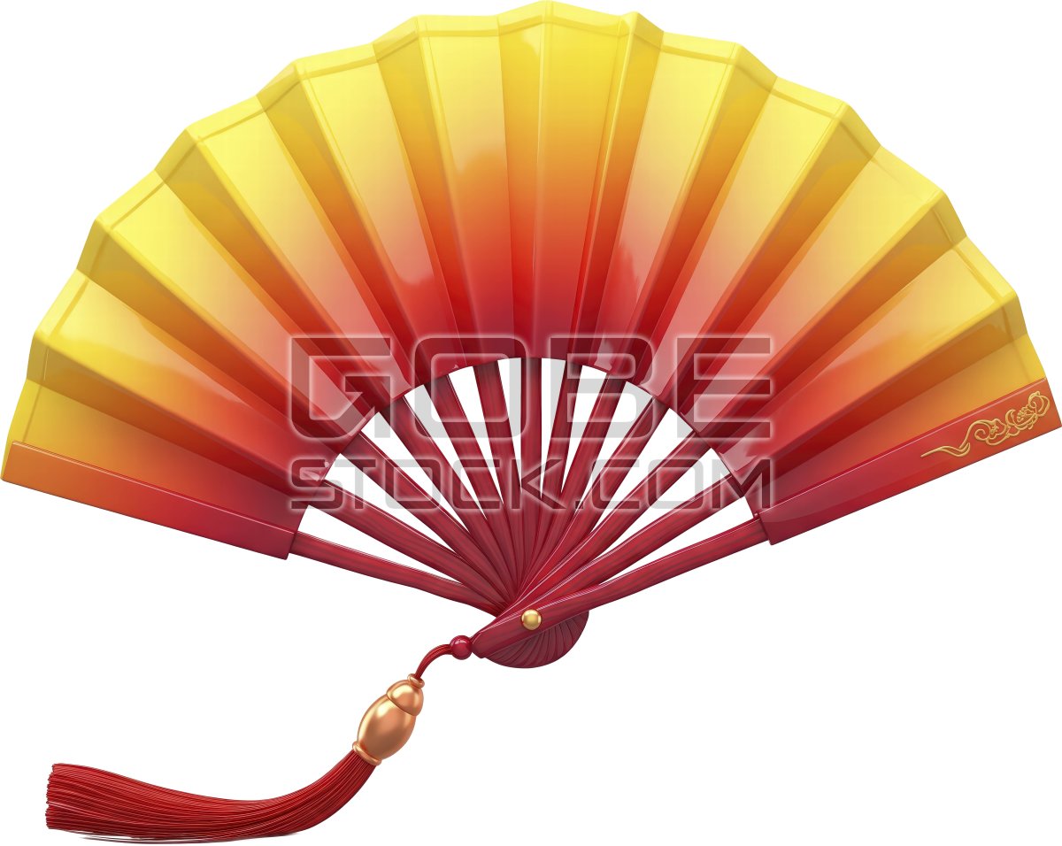 Folding fan 3d