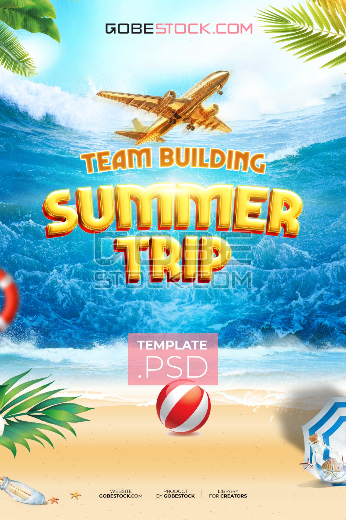 Travel poster template