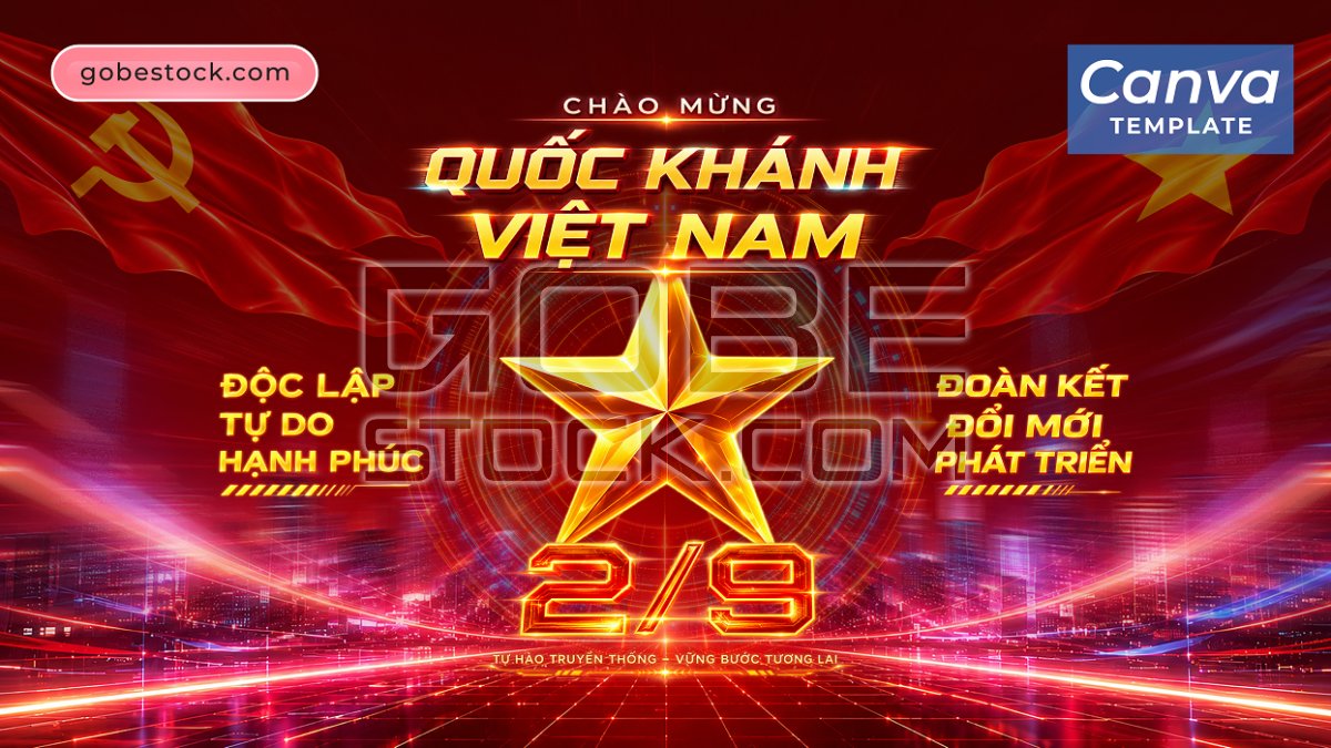 Poster Vietnam Independence Day technology era