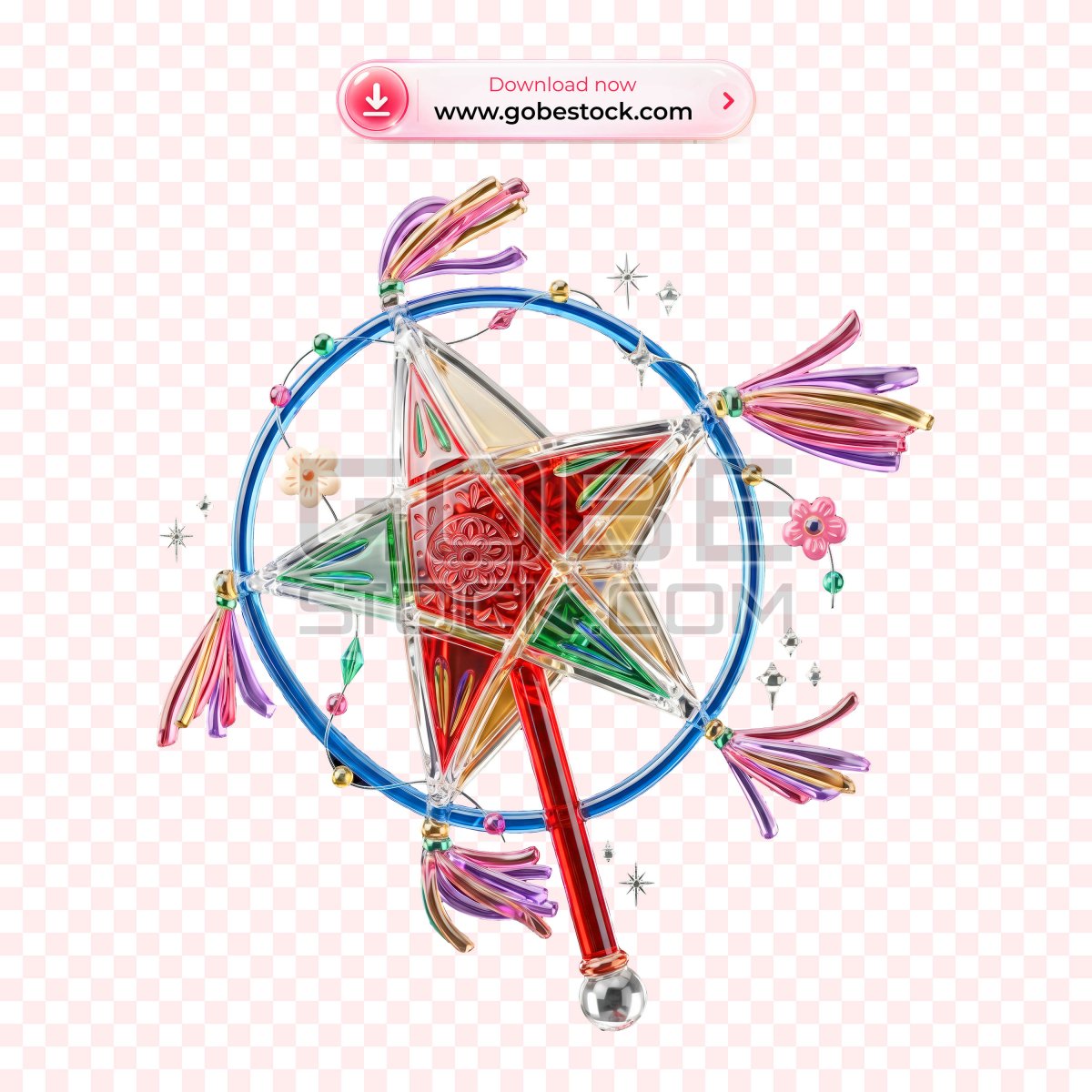 Colorful Star Hoop Mid Autumn Festival Lantern