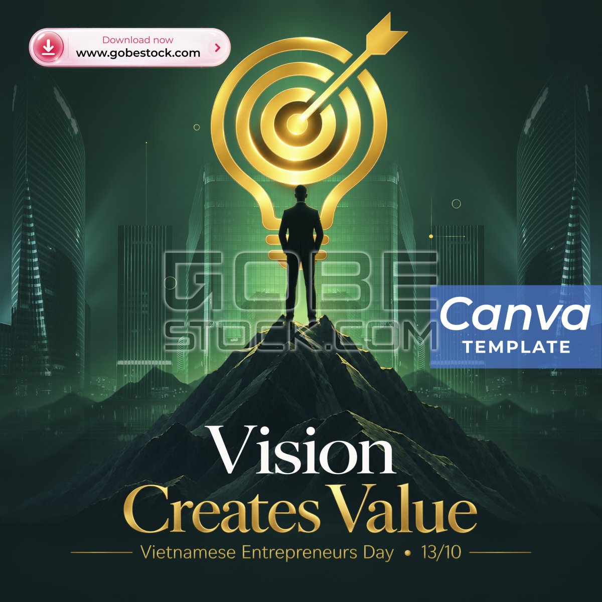 Vietnam Entrepreneurs Day 13 October Mountain Target Vision Green