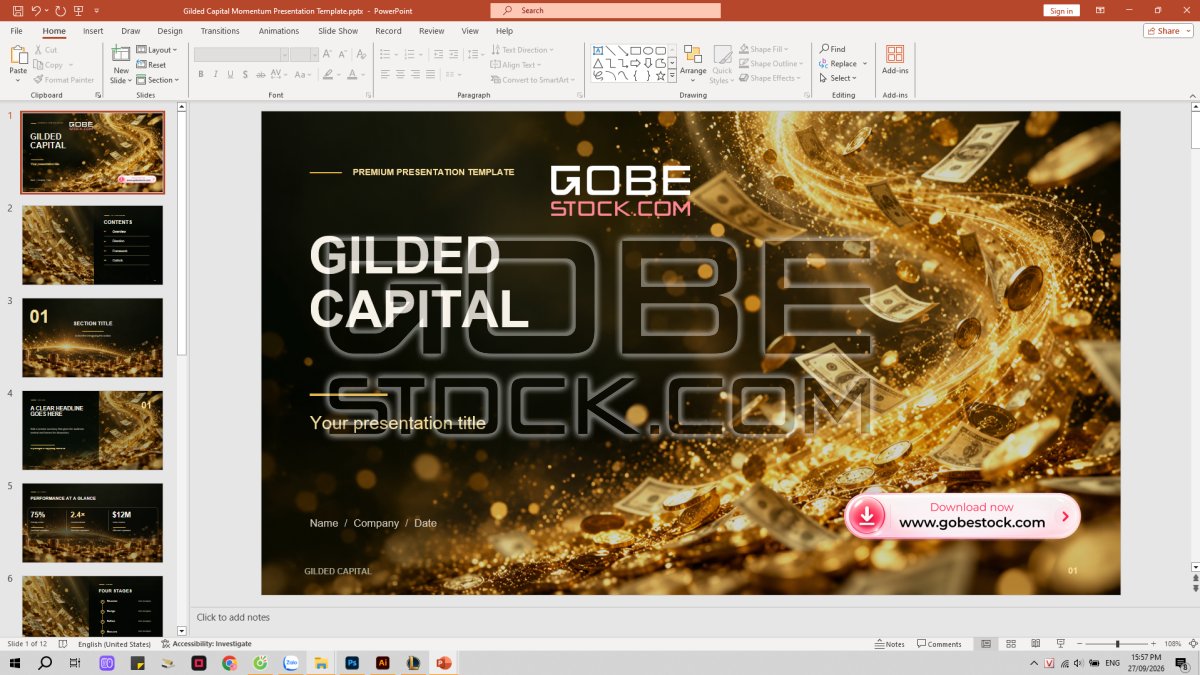 Gilded Capital Momentum Presentation Template
