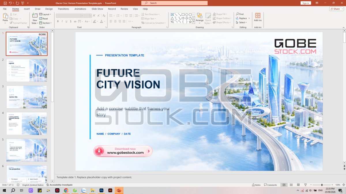 Glacier Civic Horizon Presentation Template