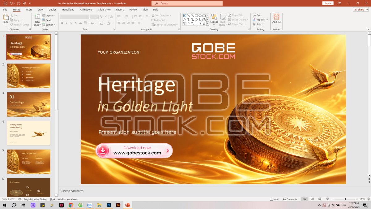 Lac Viet Amber Heritage Presentation Template